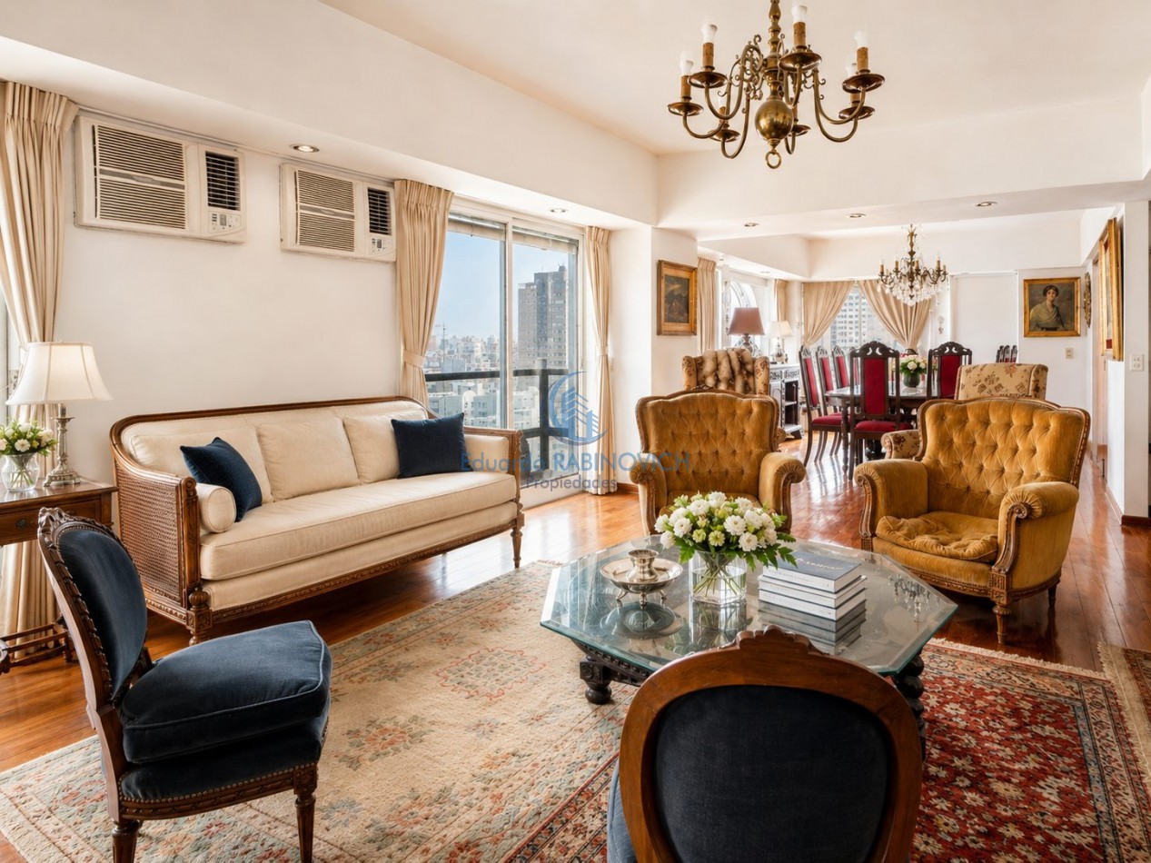 Venta de Soberbio Semipiso de 8 ambientes en Iconica Torre de la ciudad 