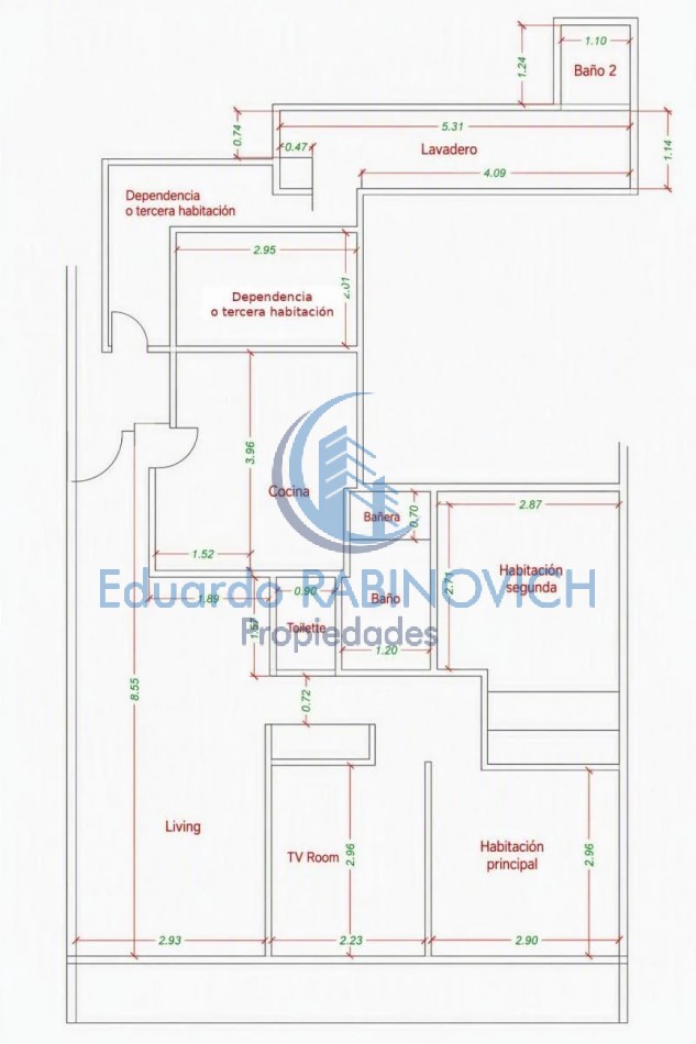 Venta Excelente y Luminoso Semipiso de 4 amb. a Mts Plaza Las Heras